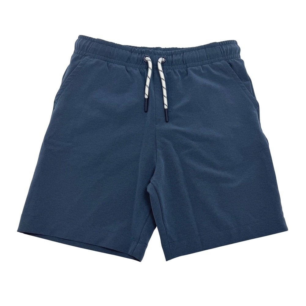 Vineyard Vines Boys Performance Jetty Shorts Size 7 Navy Blue Drawstring Pockets